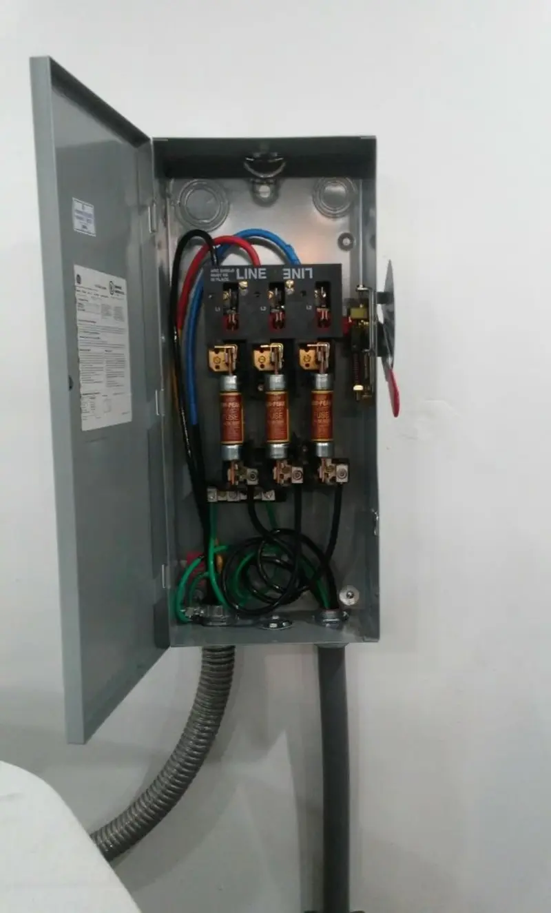 Three-phase disconnect switch installed for Electrical Wiring & Rewiring in Hazlet